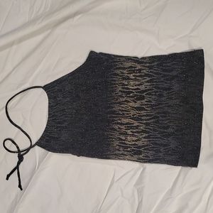 Rave Size small backless glitter Halter top